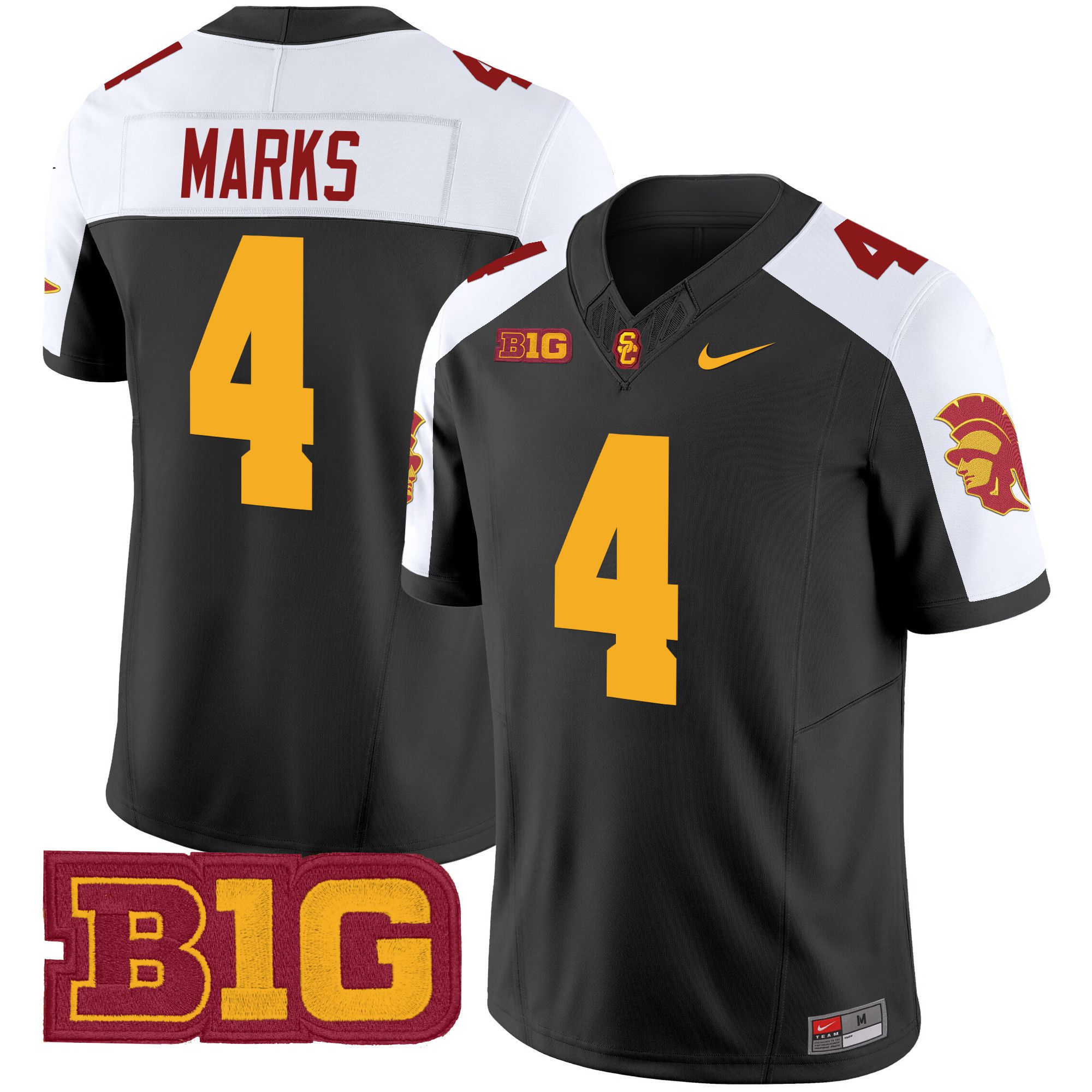 Men USC Trojans #4 Marks Black Nike 2024 Vapor Limited NCAA Jersey->ncaa teams->NCAA Jersey